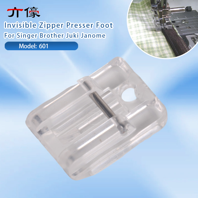 Rolled Hem Foot - Plastic Invisible Zipper Presser Foot For