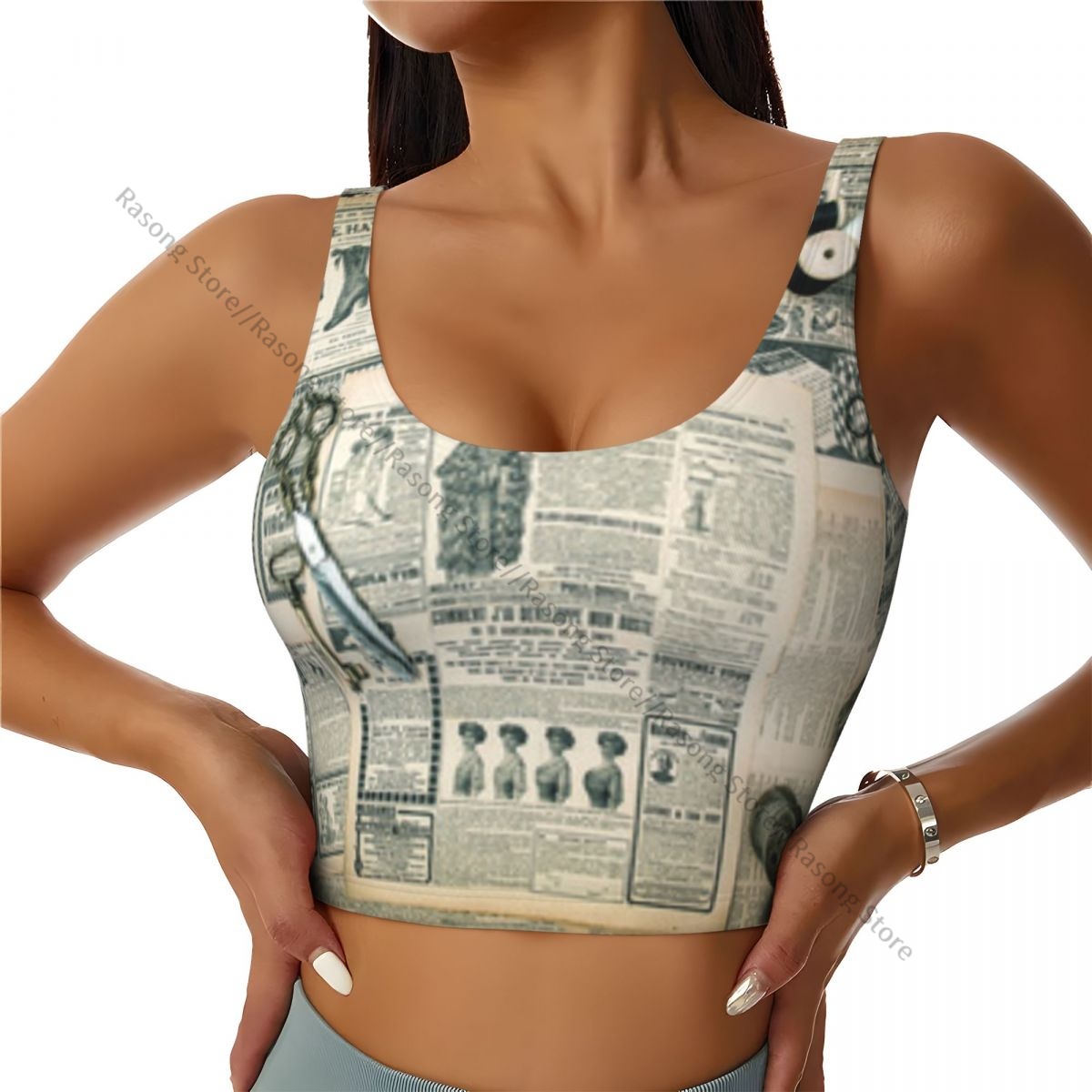 Sewing Gathering - Sports Bra Women Running Yoga Clothes