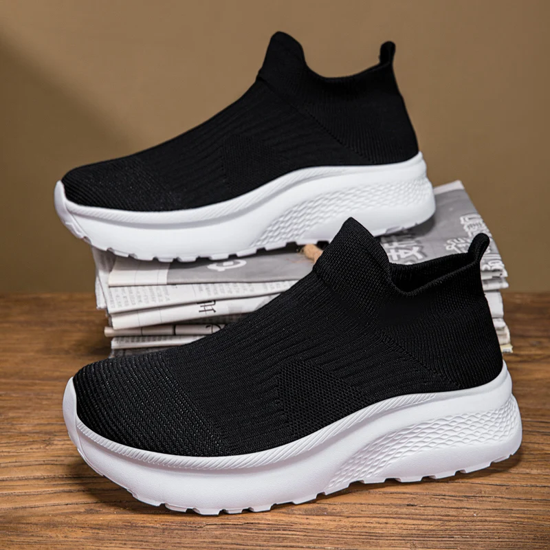 Wide Toe Knit Sneakers Men Wom - مراجعة Knit Stabilizer Stretch وسعره