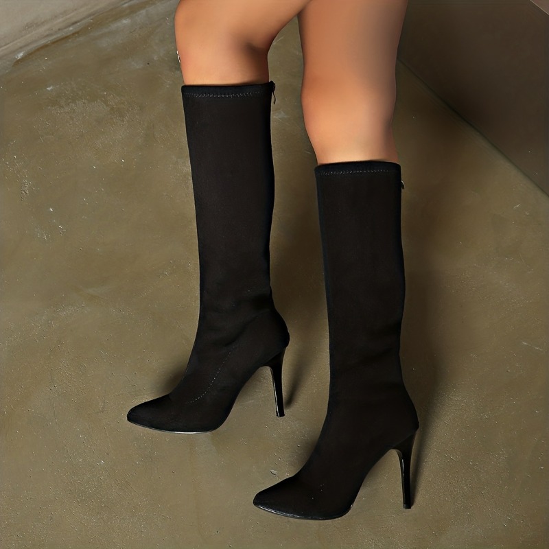 Women's Fashion Boots	Pointed  - مراجعة Sewing Zipper وسعره