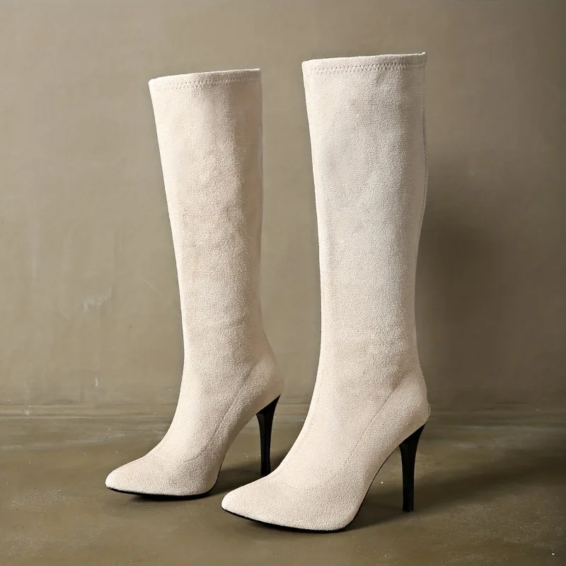 Women's Fashion Boots	Pointed  - مراجعة Sewing Zipper وسعره