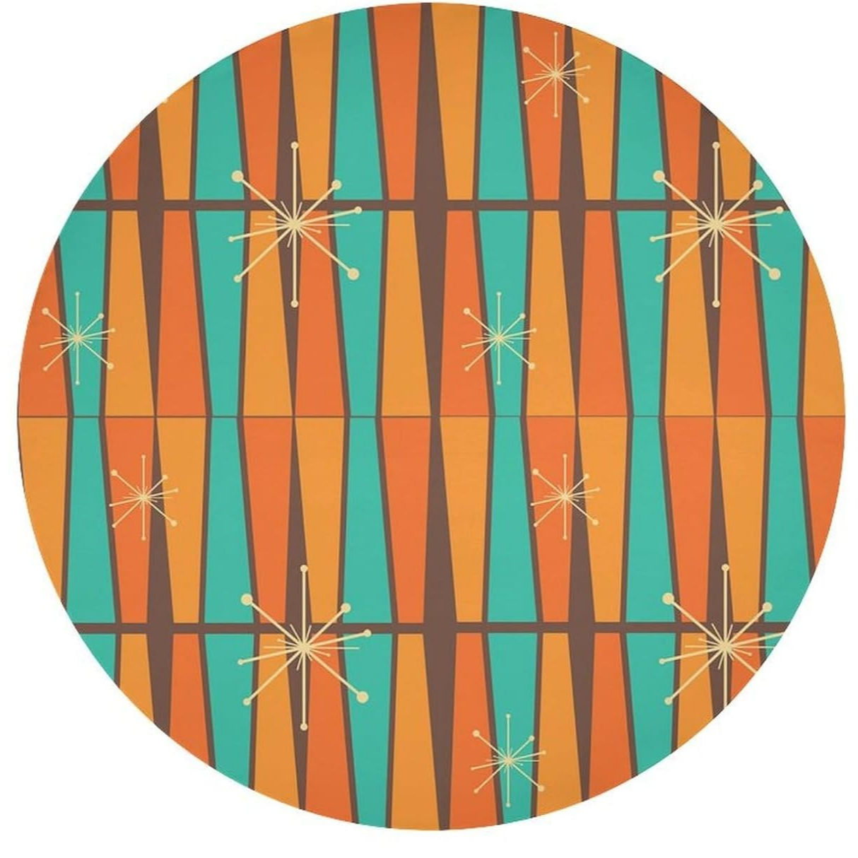 Mid Century Modern Orange Yell - مراجعة Century Textile & Sewing Supply By Owner وسعره