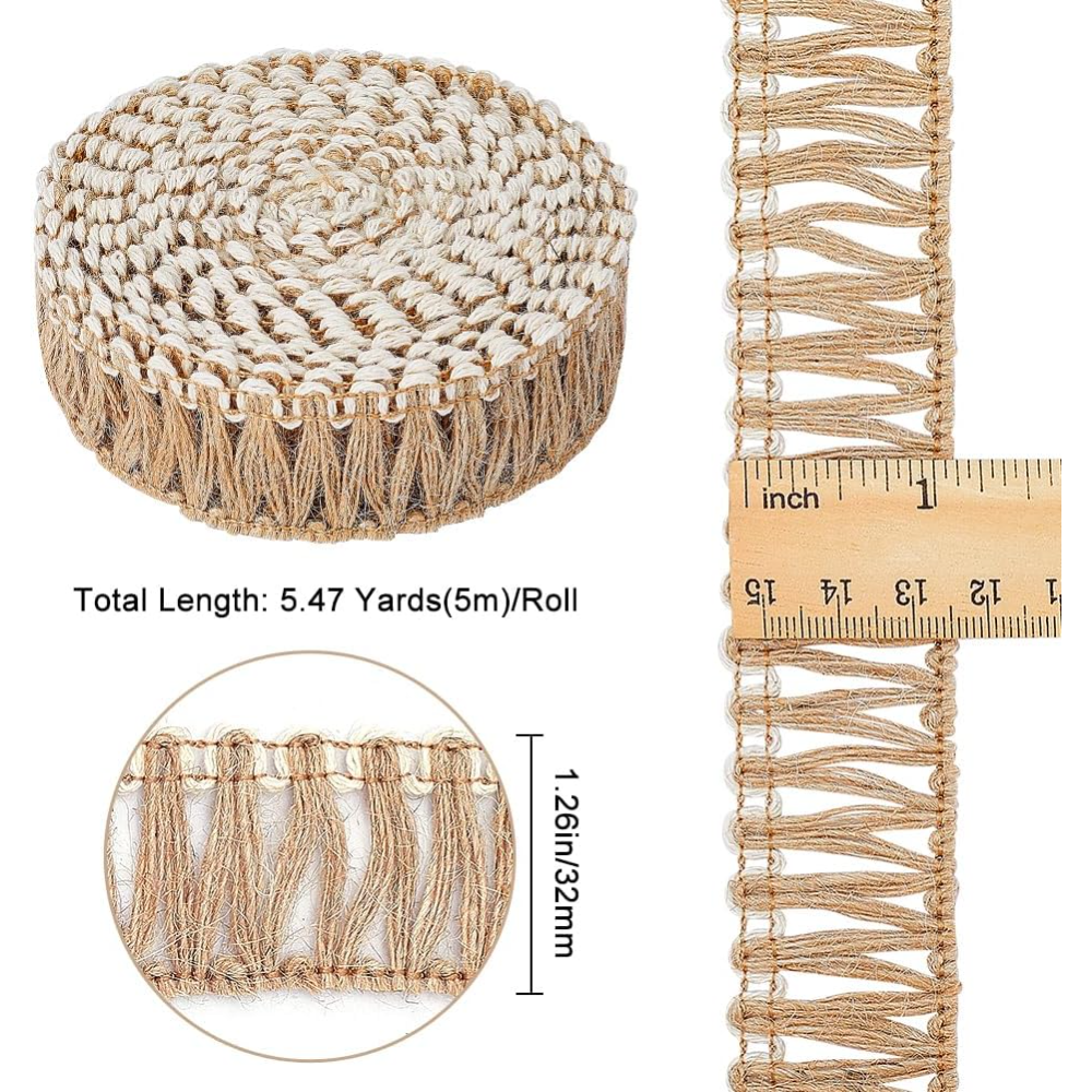 5 Meters Burlap Fringe Tassel  - مراجعة Sewing Kit وسعره