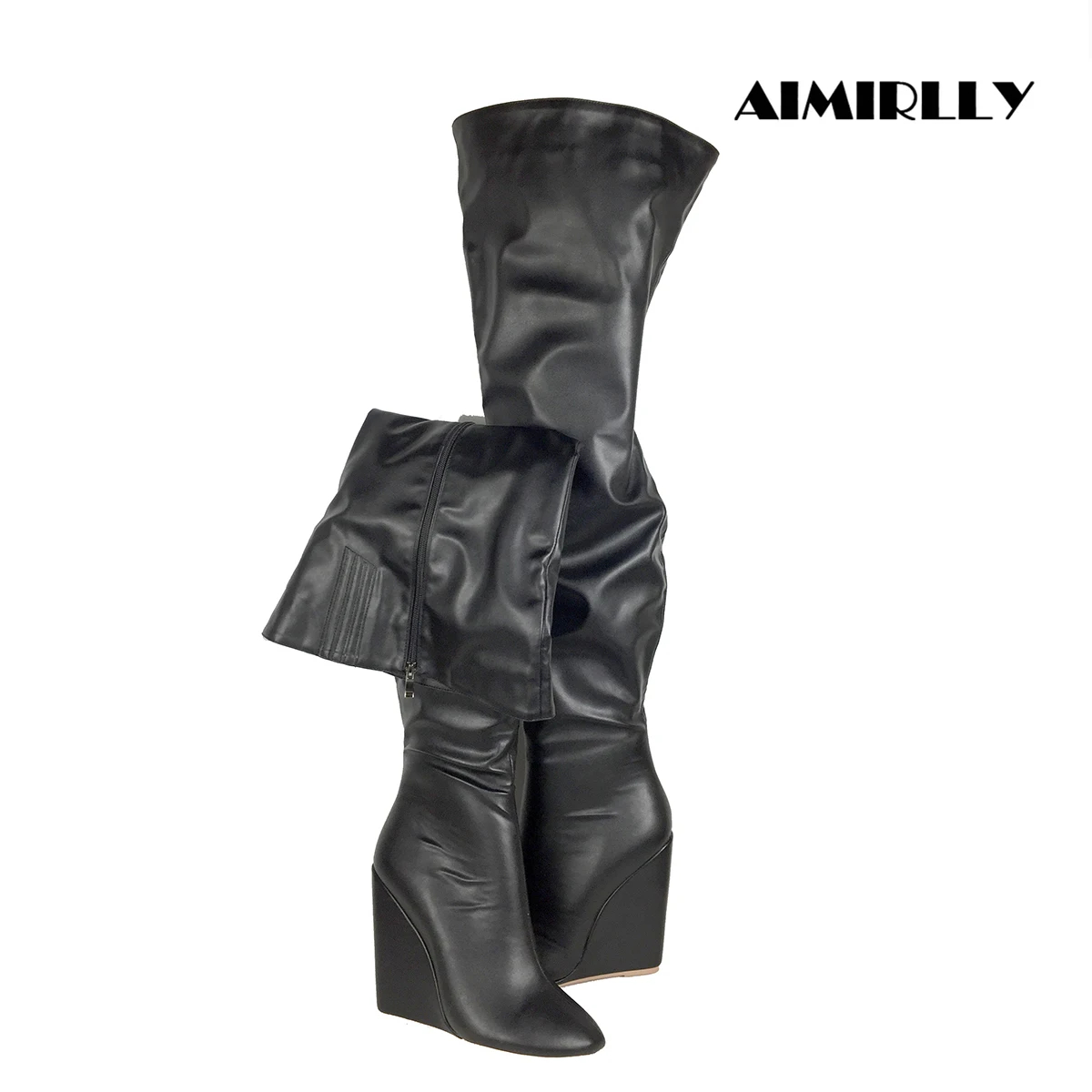 Women’s Black Over-the-Knee Bo - مراجعة Sewing Zipper وسعره