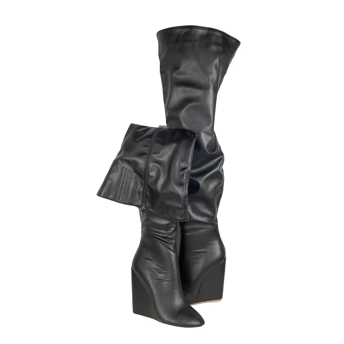 Women’s Black Over-the-Knee Bo - مراجعة Sewing Zipper وسعره