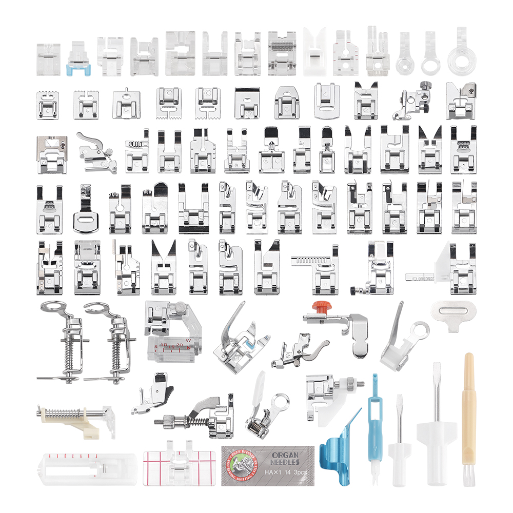 82pc/SET Full Set Sewing Machi - مراجعة Rolled Hem Foot وسعره