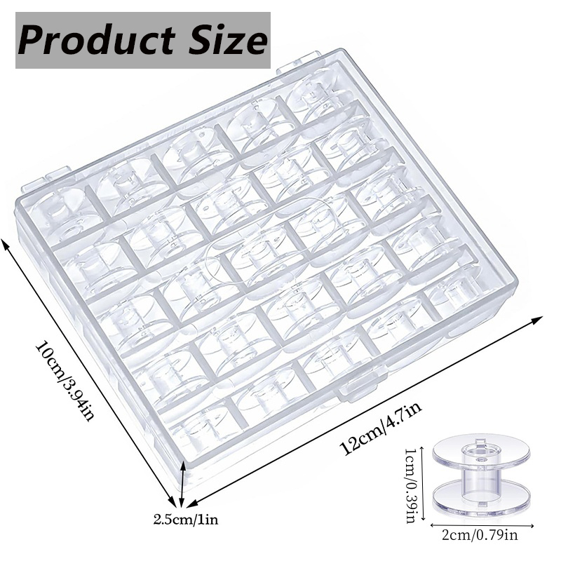 25pcs Home Sewing Machine Bott - مراجعة Bobbin Organizer Box وسعره