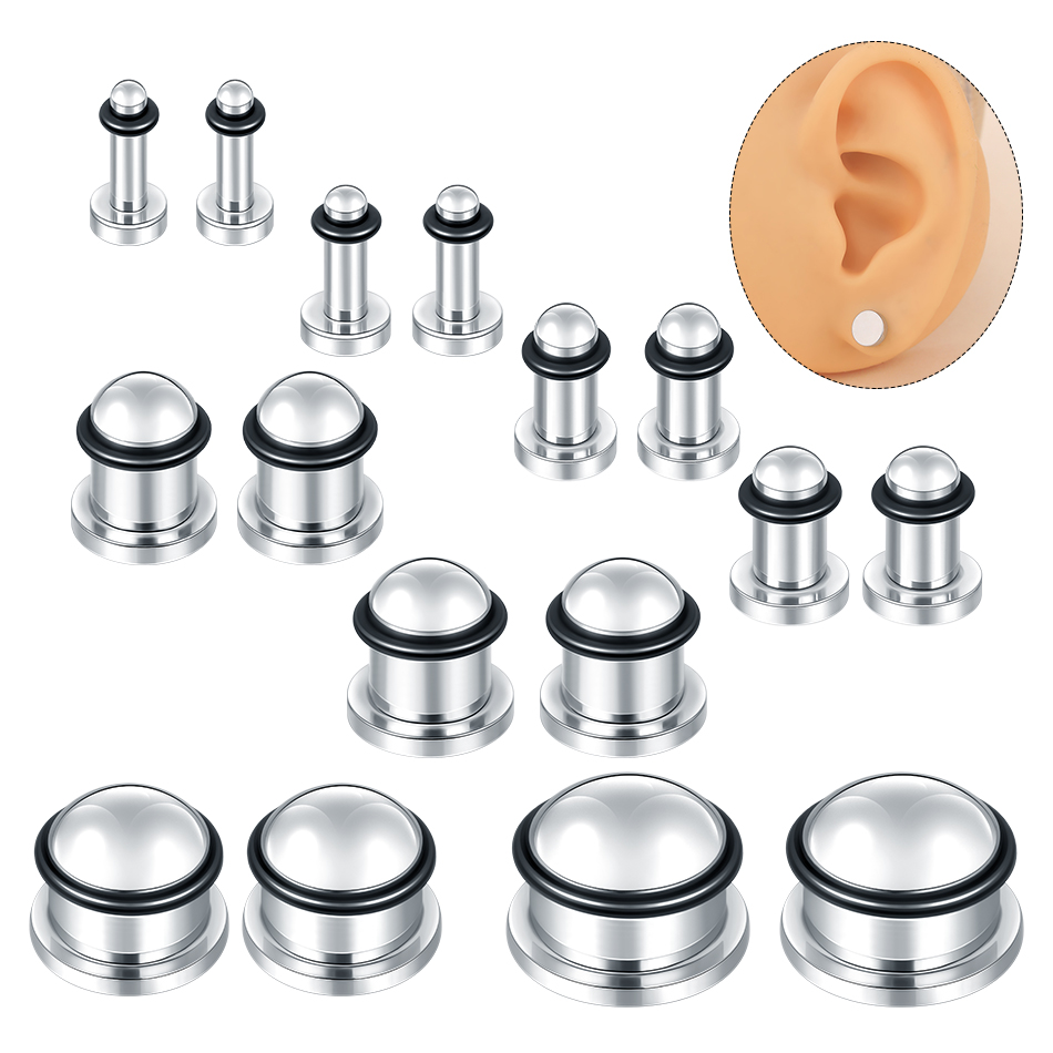 1Pair Stainless Steel Ear Tunn - مراجعة Seam Gauge Metal وسعره