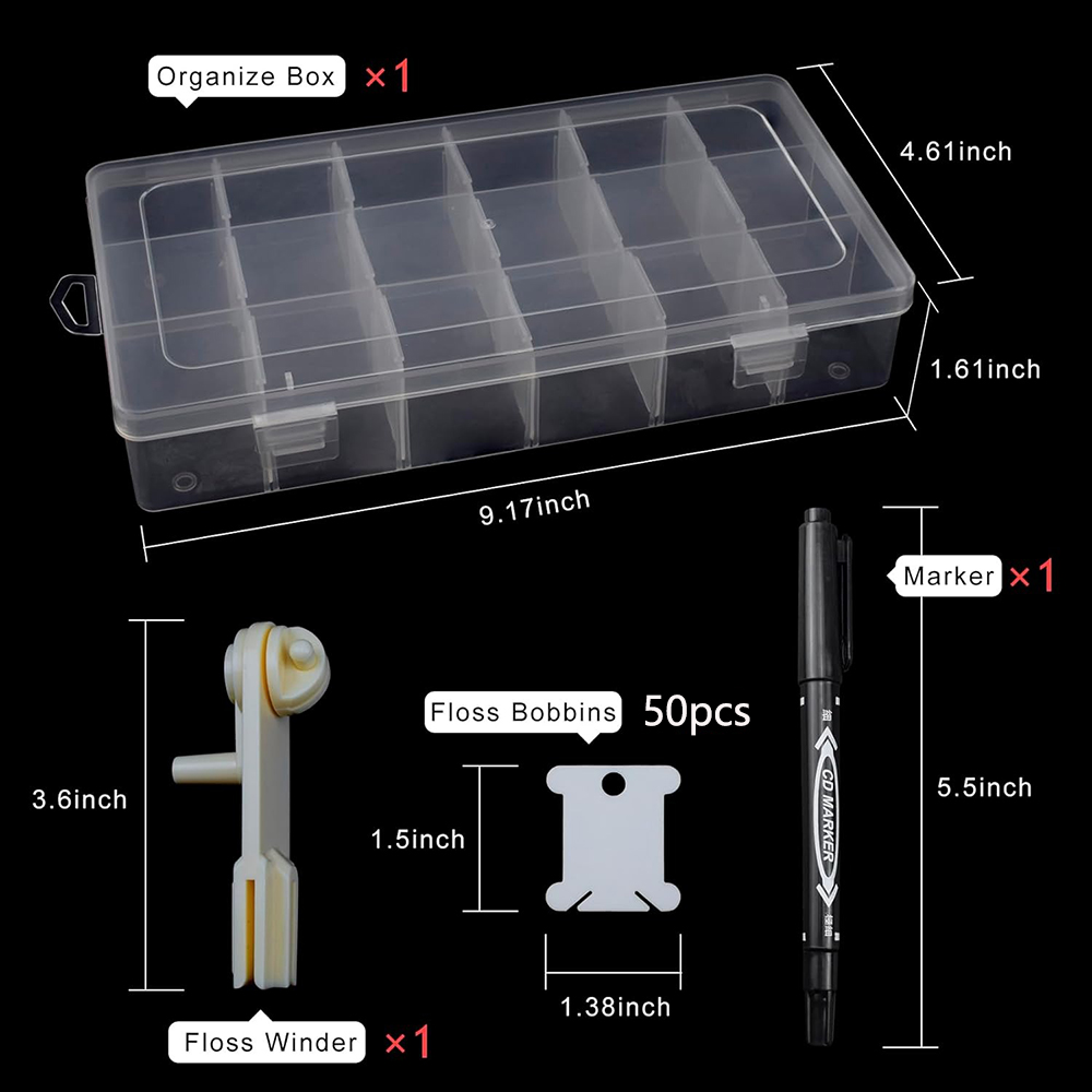 Embroidery Floss Organizer 18  - مراجعة Bobbin Organizer Box وسعره
