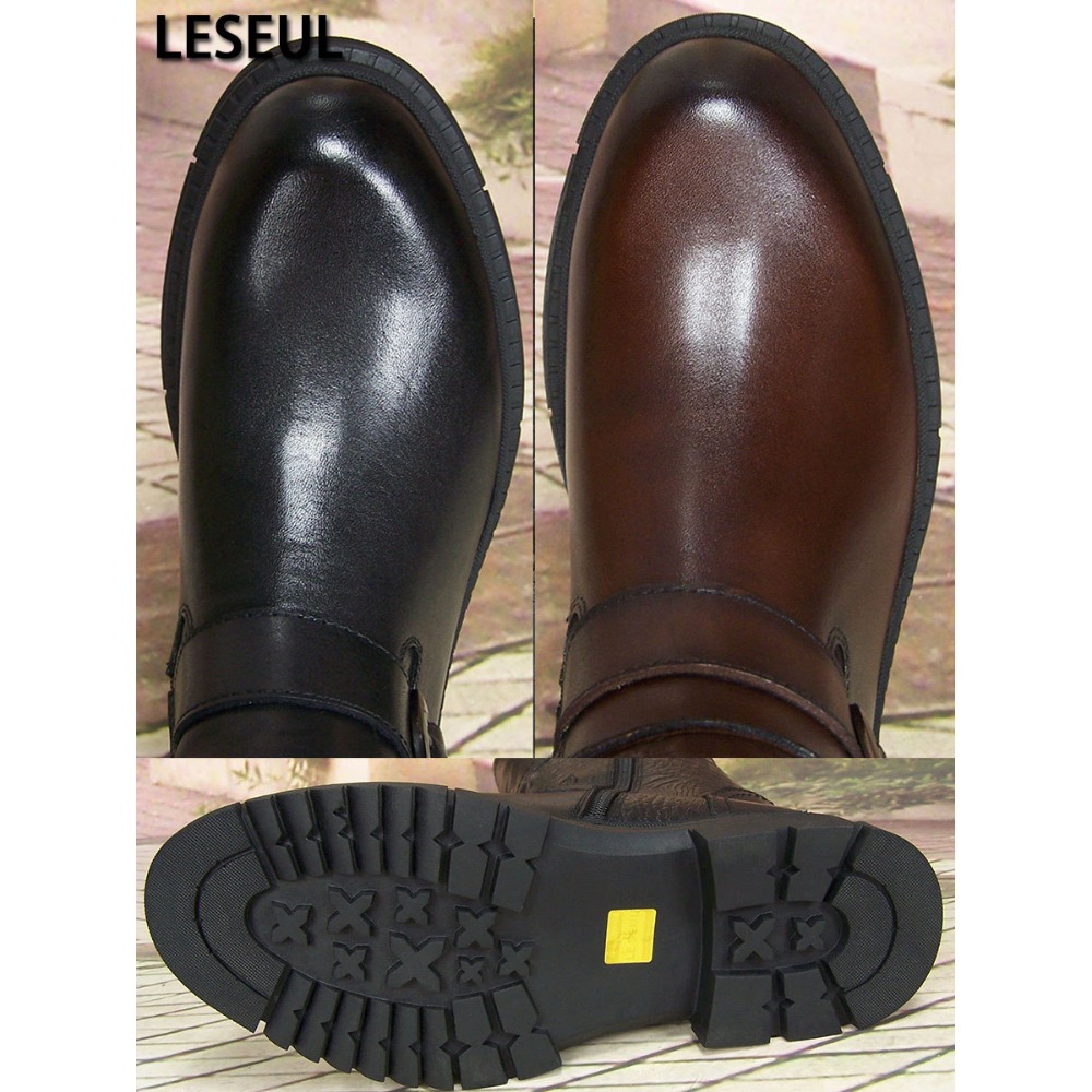 Fashion Men's Genuine Leather  - مراجعة Sewing Zipper وسعره