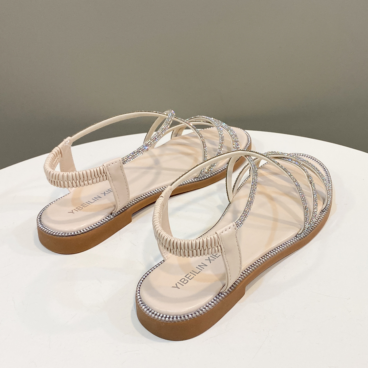 Summer Women Flat Sandals Rhin - مراجعة Elastic Waistband Roll وسعره