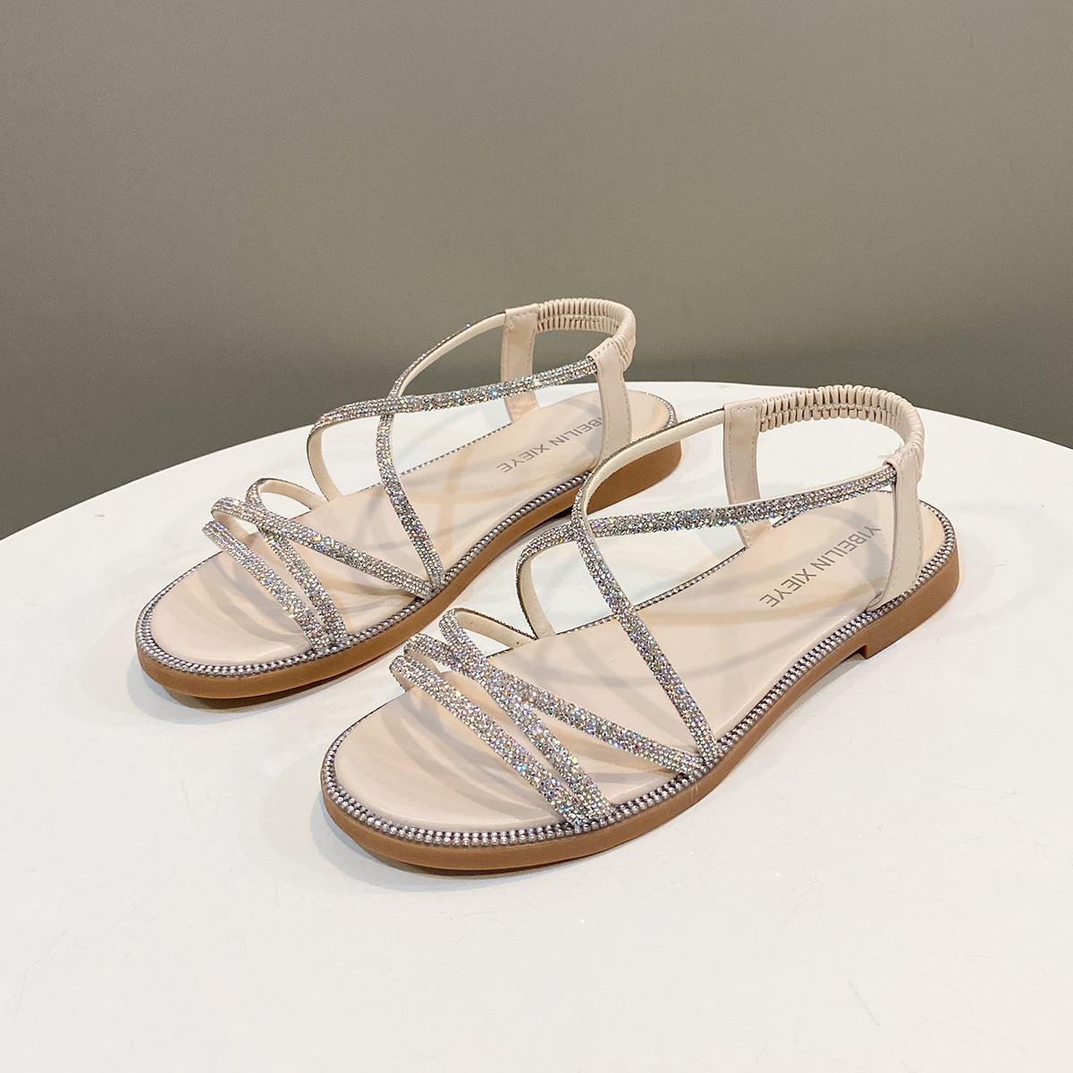 Summer Women Flat Sandals Rhin - مراجعة Elastic Waistband Roll وسعره