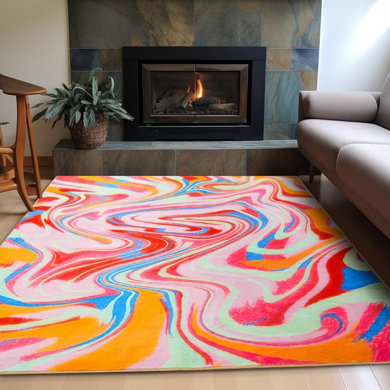 Orange Aesthetic Bedroom Rug V - مراجعة Century Textile & Sewing Supply By Owner وسعره