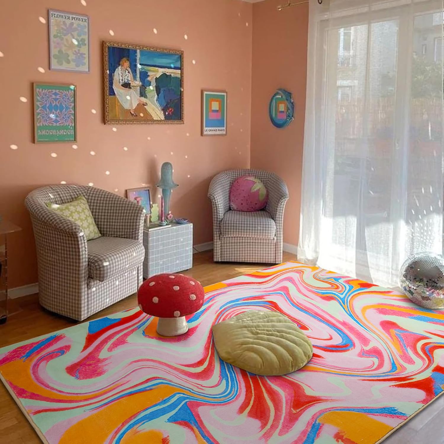Orange Aesthetic Bedroom Rug V - مراجعة Century Textile & Sewing Supply By Owner وسعره