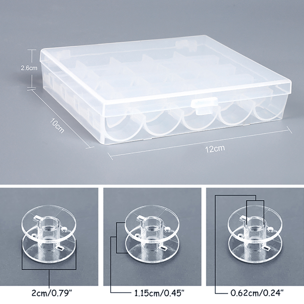 25Pcs/Set Plastic Threads Bobb - مراجعة Bobbin Organizer Box وسعره
