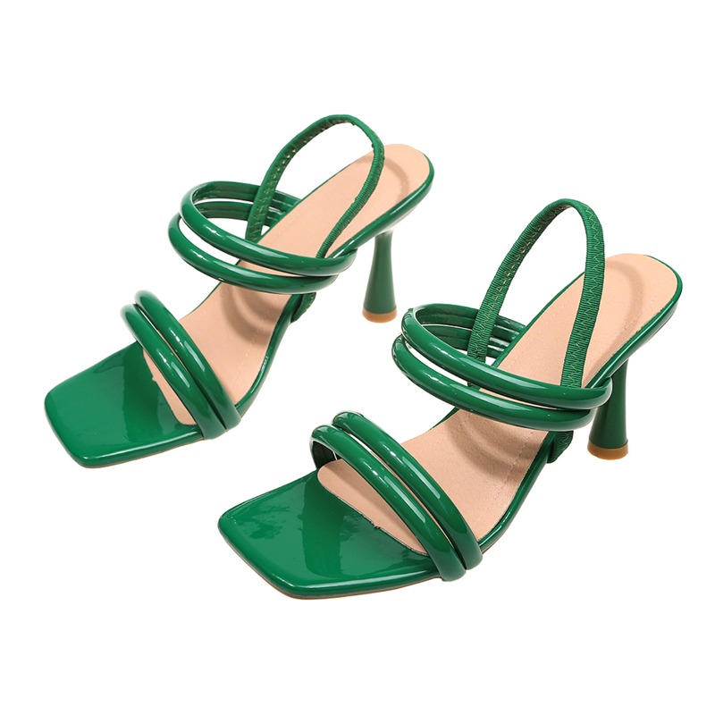 Frenchstyle squaretoe opentoe  - مراجعة Elastic Waistband Roll وسعره
