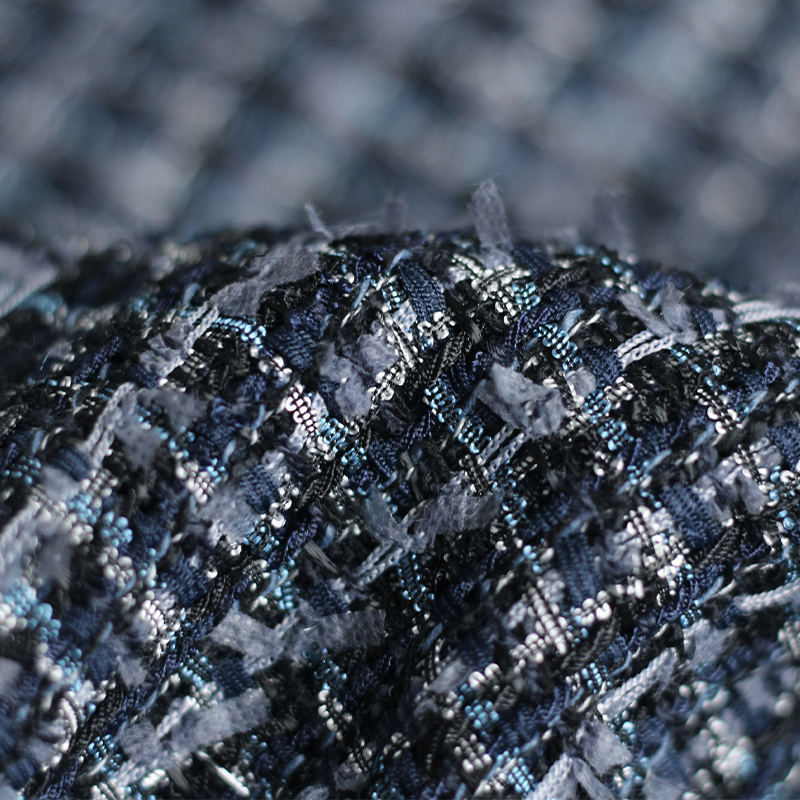 Red raspberry 550g Deep blue g - مراجعة Sewing Tweed Fabric وسعره