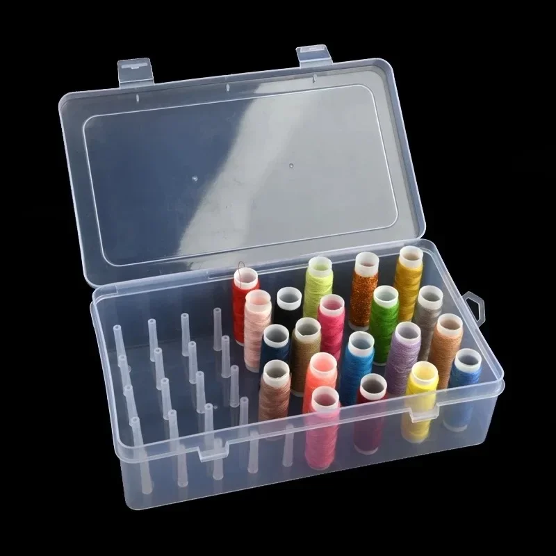 New Sewing Thread  Box 42 Piec - مراجعة Bobbin Organizer Box وسعره