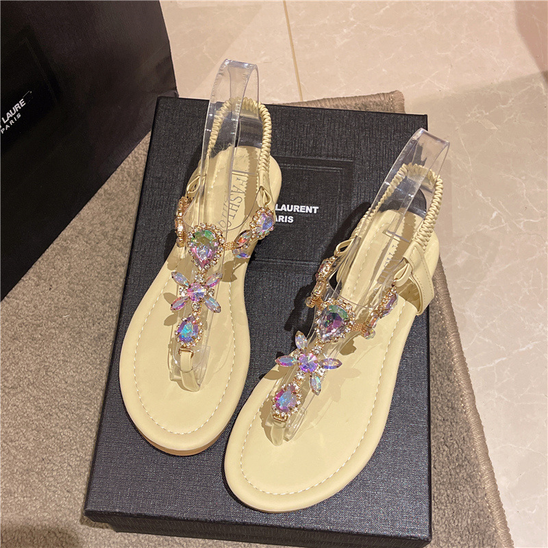 Summer Flats Sandals Women Cry - مراجعة Elastic Waistband Roll وسعره