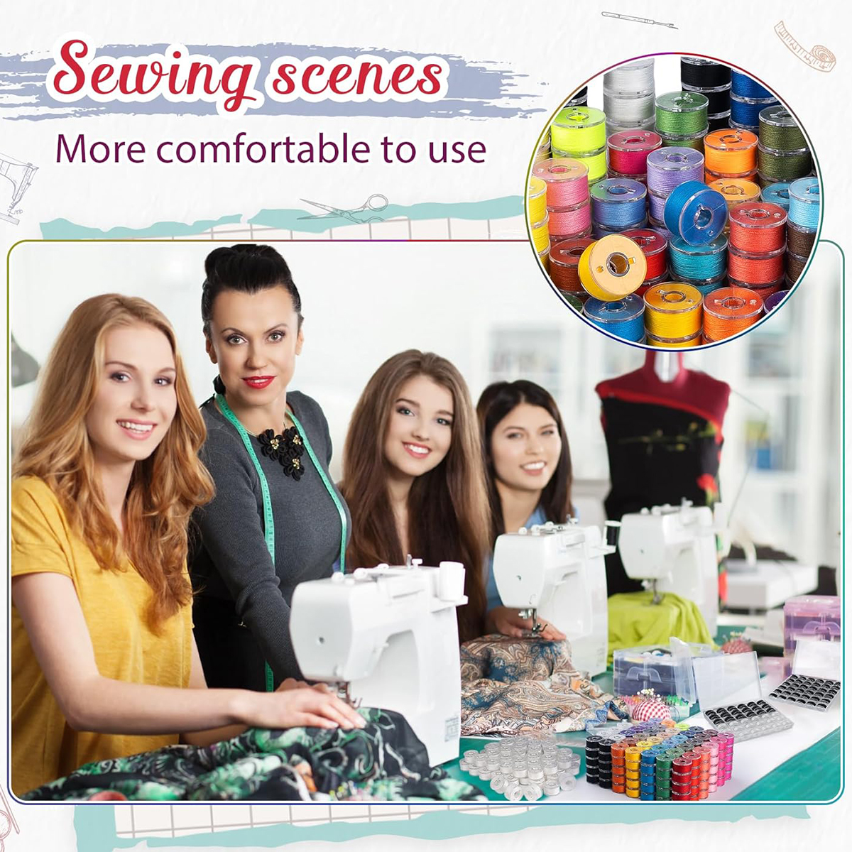 20Pcs Bobbins and Sewing Threa - مراجعة Sewing Machine Yarn وسعره