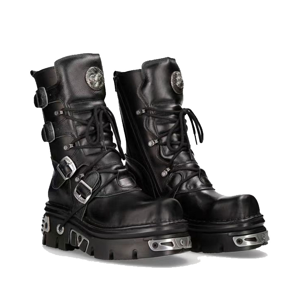 New Men's Punk Motorcycle Boot - مراجعة Sewing Zipper وسعره