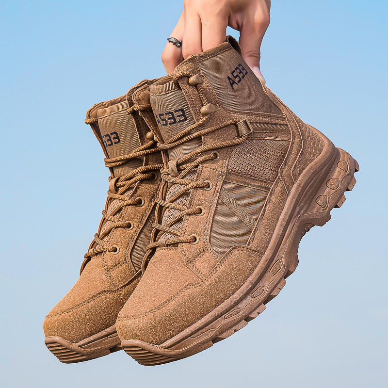 Men's Military Tactical Boots  - مراجعة Sewing Zipper وسعره