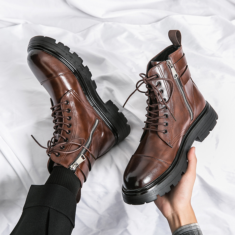 Brand Men's Naked Boots Fashio - مراجعة Sewing Zipper وسعره