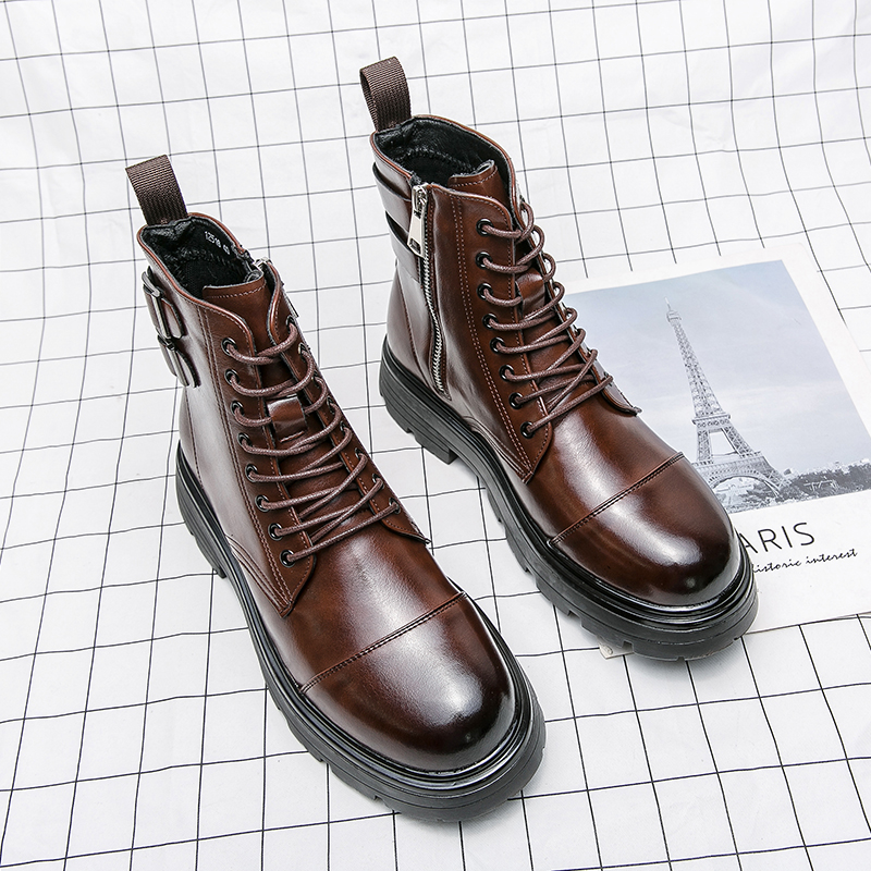 Brand Men's Naked Boots Fashio - مراجعة Sewing Zipper وسعره