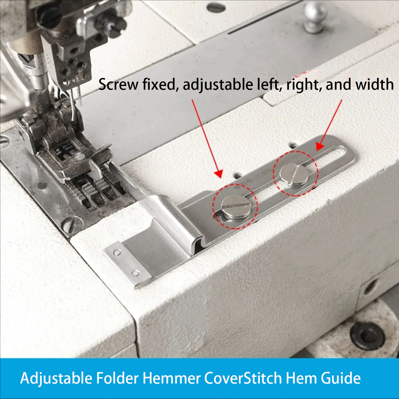 Adjustable Folder Hemmer Cover - مراجعة Seam Gauge Metal وسعره