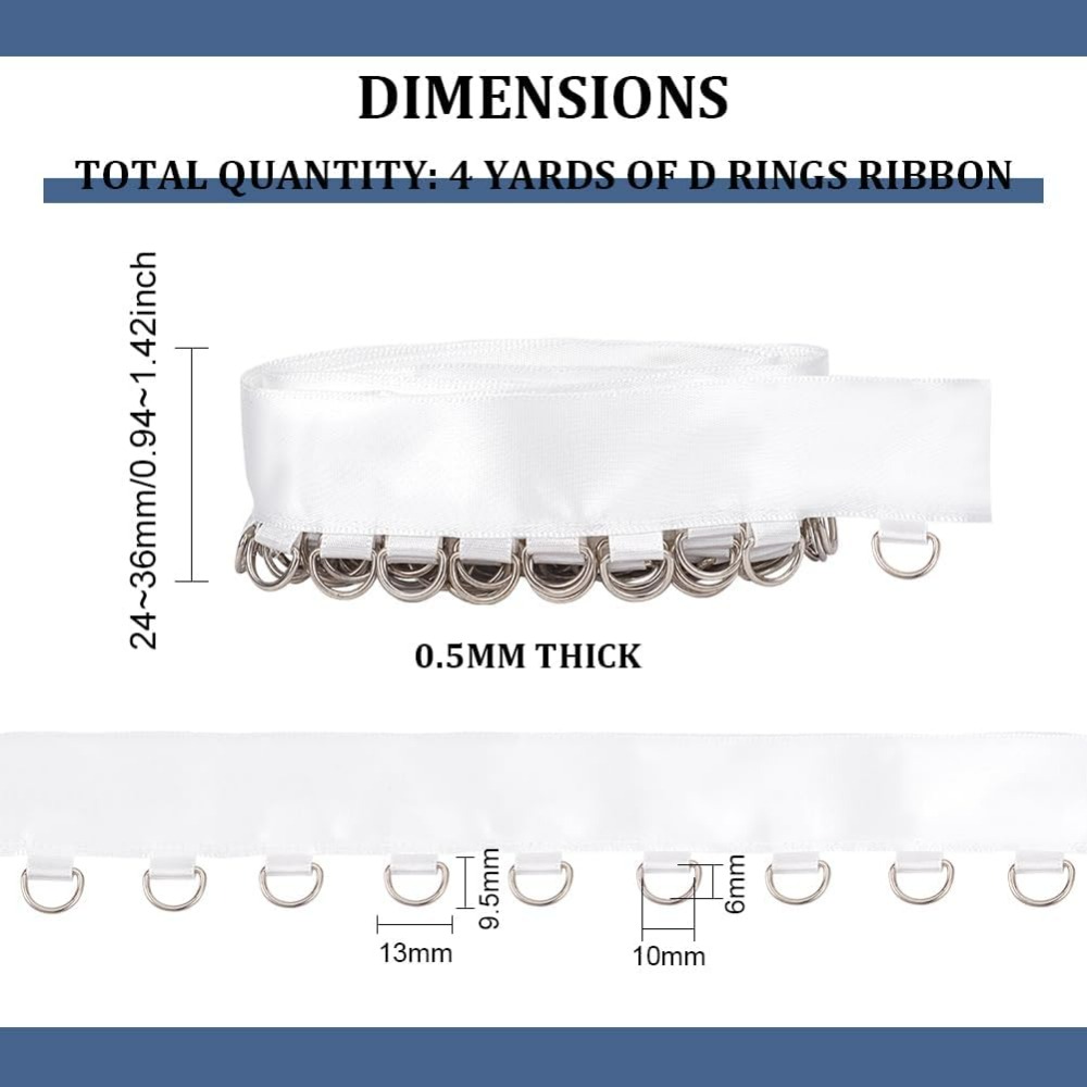 4 Yards White Grommet Trim wit - مراجعة Sewing Kit وسعره