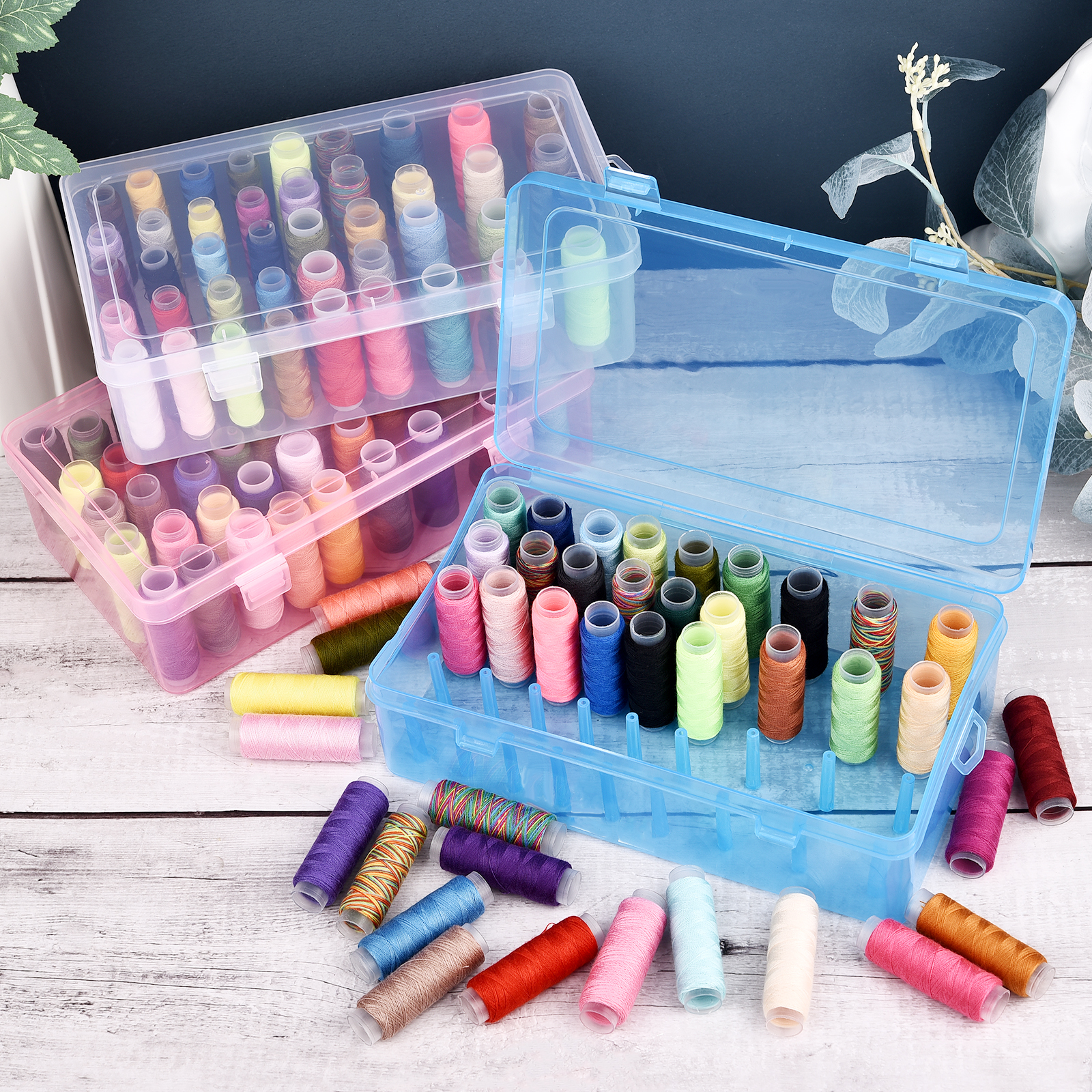 New 24 Grids Spool Organizer/4 - مراجعة Bobbin Organizer Box وسعره