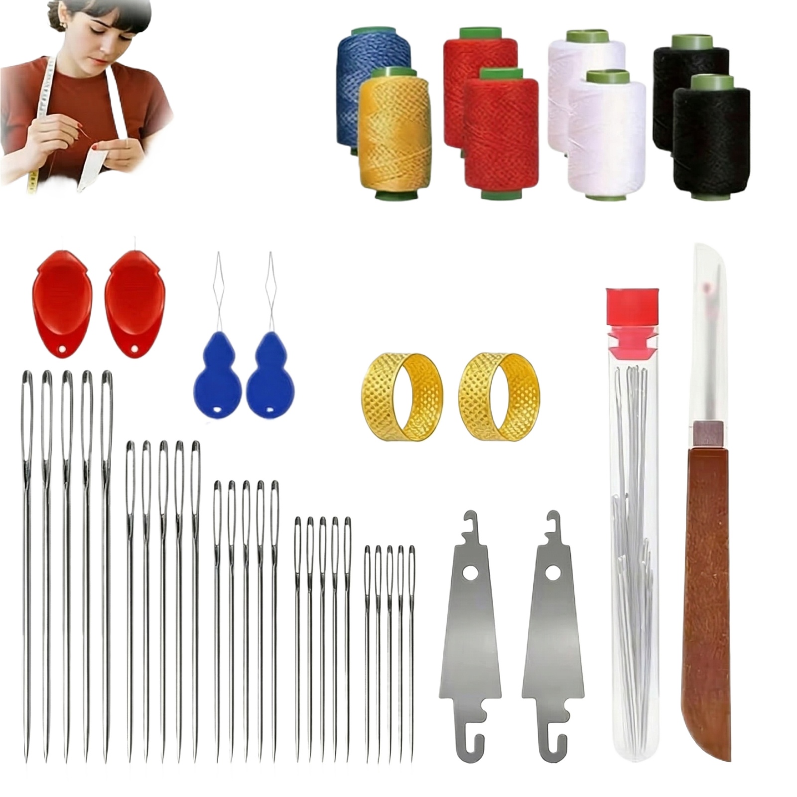 43pcs Big Eye Sewing Needle Ki - مراجعة Sewing Kit وسعره