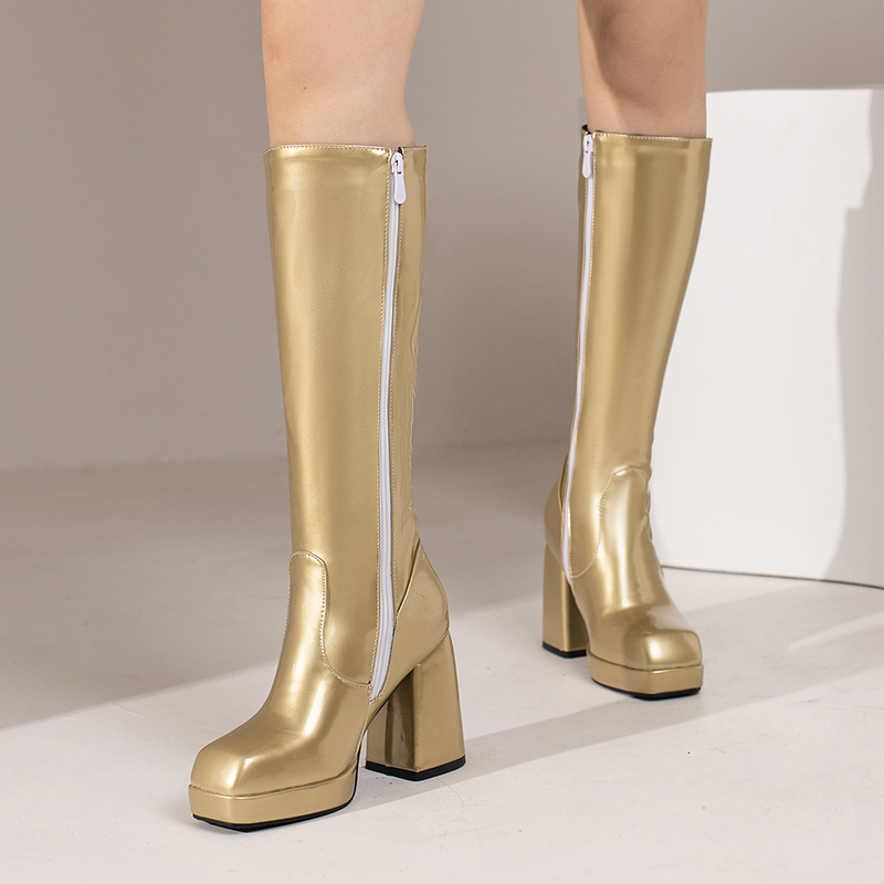 Green Winter Women Platform Kn - مراجعة Sewing Zipper وسعره