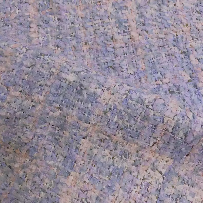 Light Purple Lattice Ribbon Ya - مراجعة Sewing Tweed Fabric وسعره