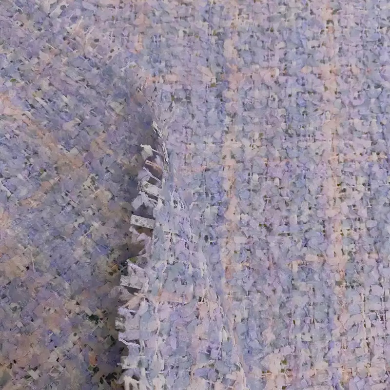 Light Purple Lattice Ribbon Ya - مراجعة Sewing Tweed Fabric وسعره