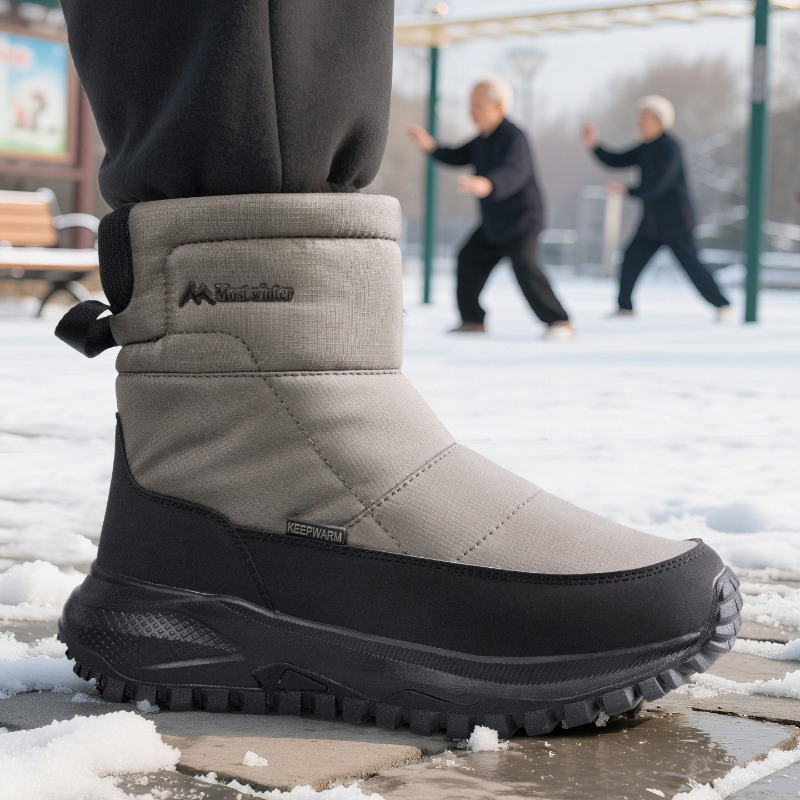 Men's Boots Warm Snow Boots Wa - مراجعة Sewing Zipper وسعره
