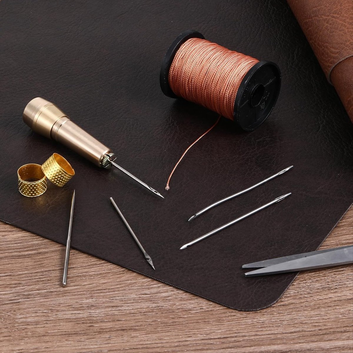 9pcs Leather Sewing Awl Kit wi - مراجعة Sewing Kit وسعره