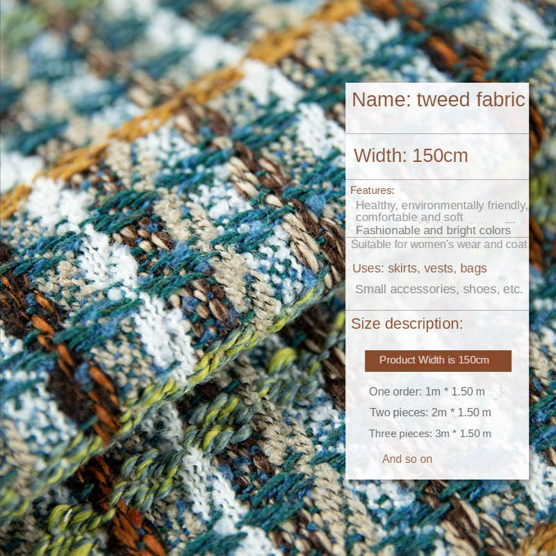 Plaid Tweed Fabric  By The Met - مراجعة Sewing Tweed Fabric وسعره
