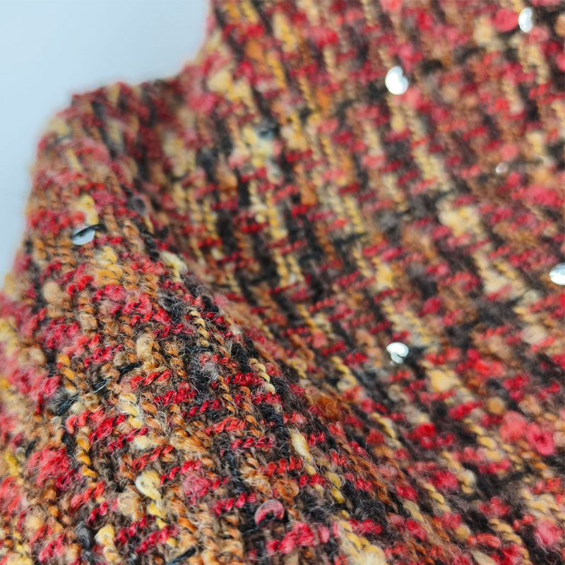 Red and Black Lattice Yarn-Dye - مراجعة Sewing Tweed Fabric وسعره