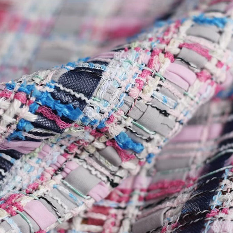 Luxury Pink & Blue Stripe Twee - مراجعة Sewing Tweed Fabric وسعره